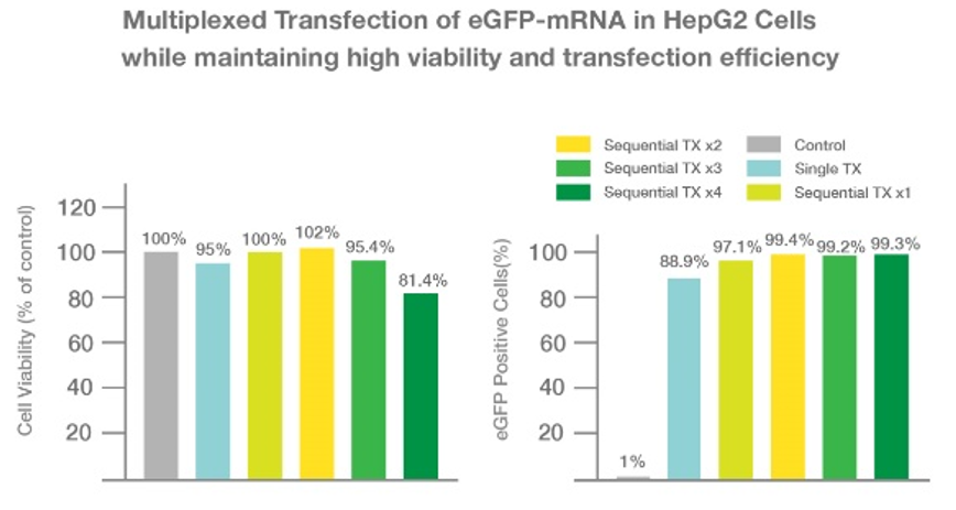 Femtobiomed的CellShot系統多重轉染效率